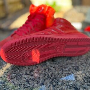 Adidas Top Ten Hi Red Snakeskin Sneakers Men’s Size 13